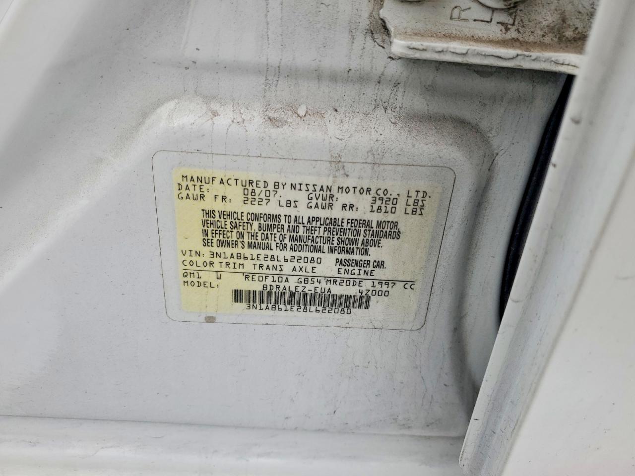 2008 NISSAN SENTRA