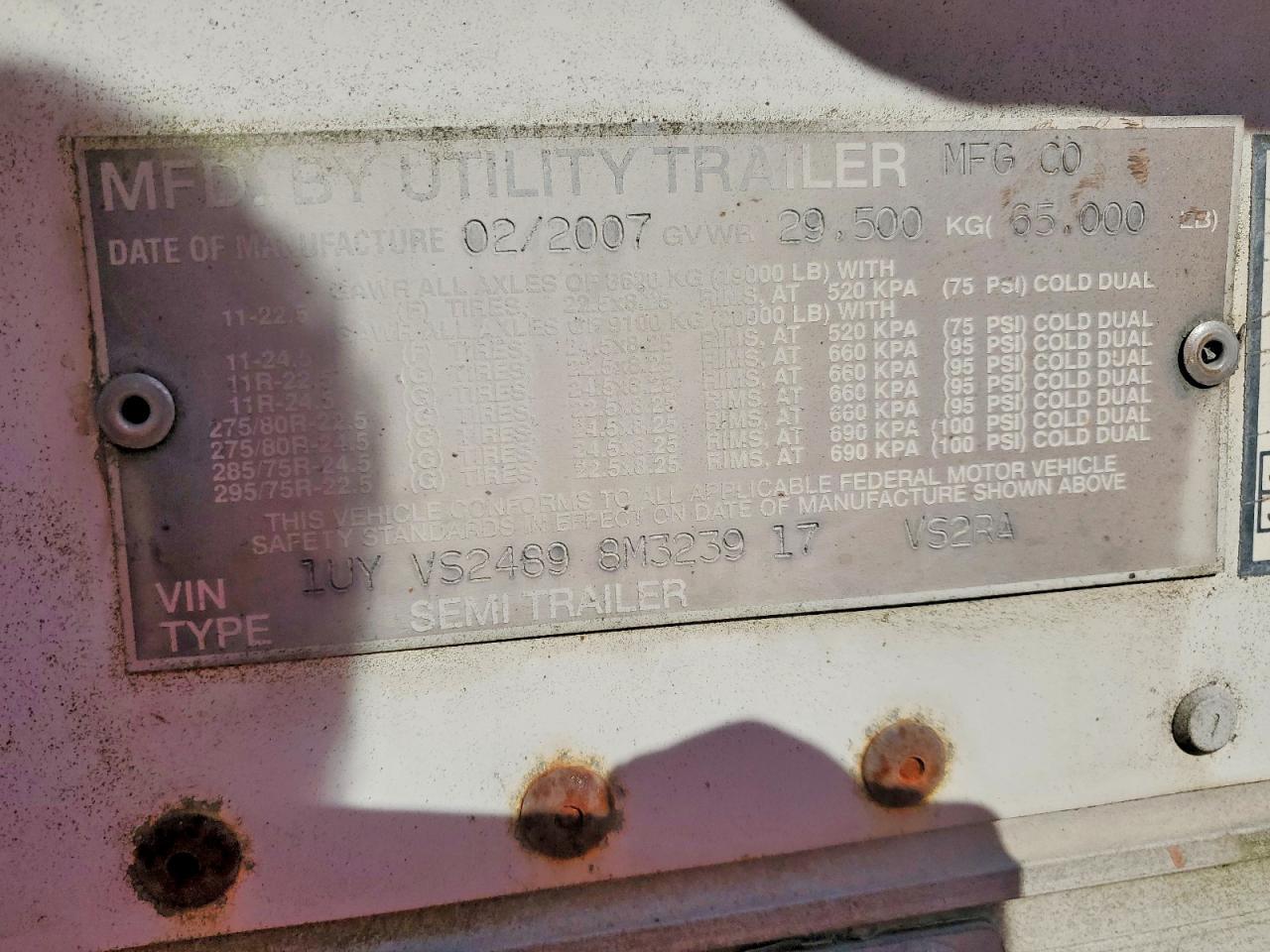 2008 UTILITY TRAILER
