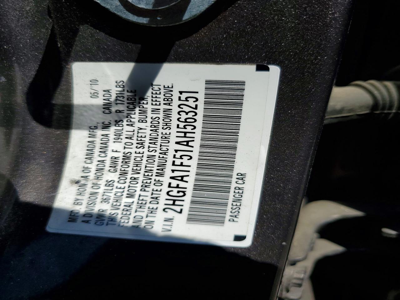 2010 HONDA CIVIC