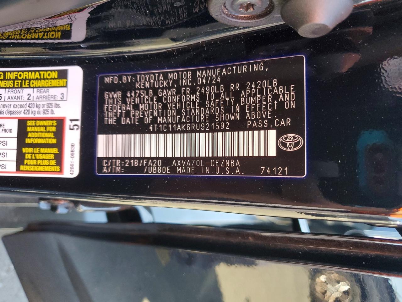 2024 TOYOTA CAMRY