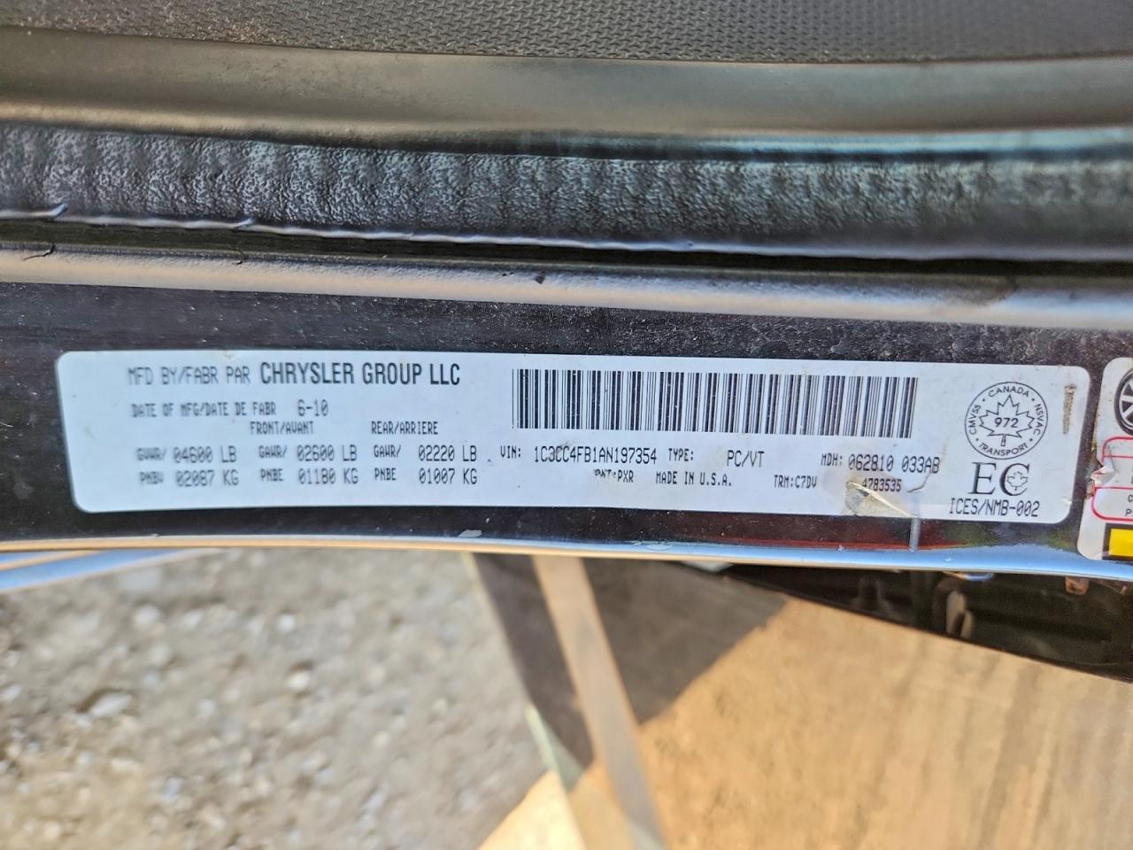 2010 CHRYSLER Sebring