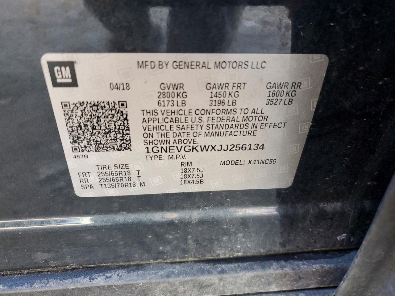 2018 CHEVROLET TRAVERSE