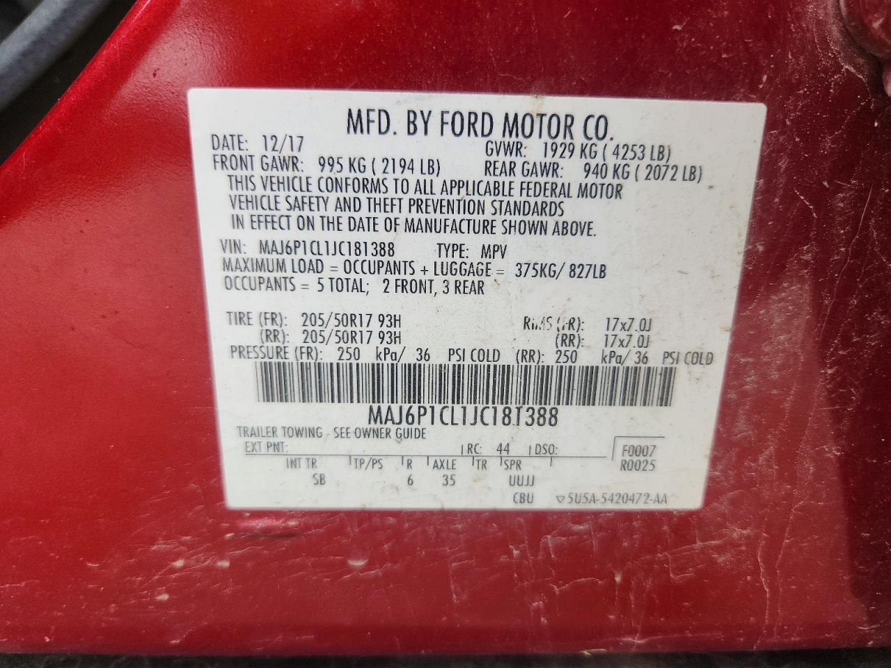 2018 FORD EcoSport