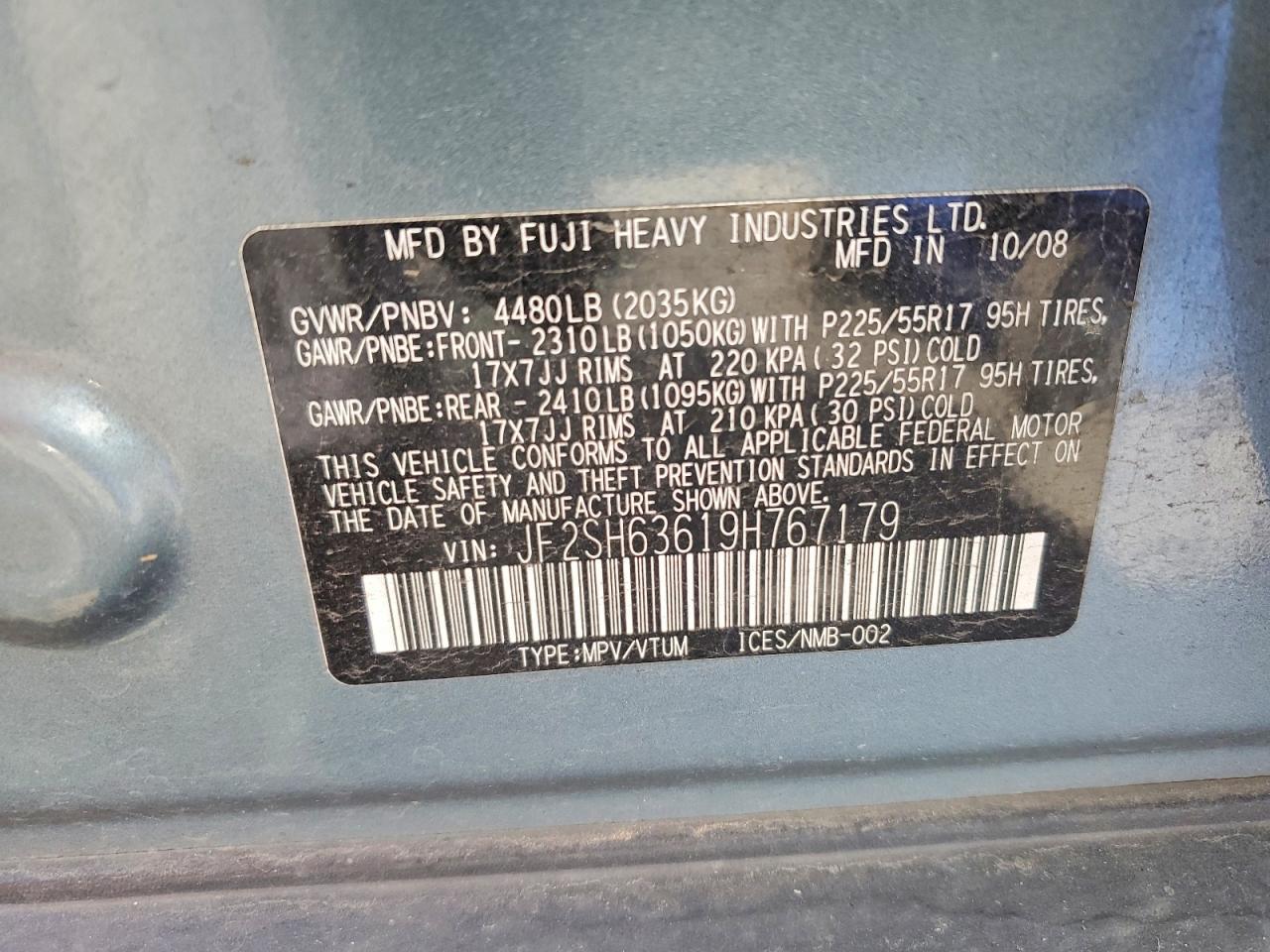 2009 SUBARU FORESTER