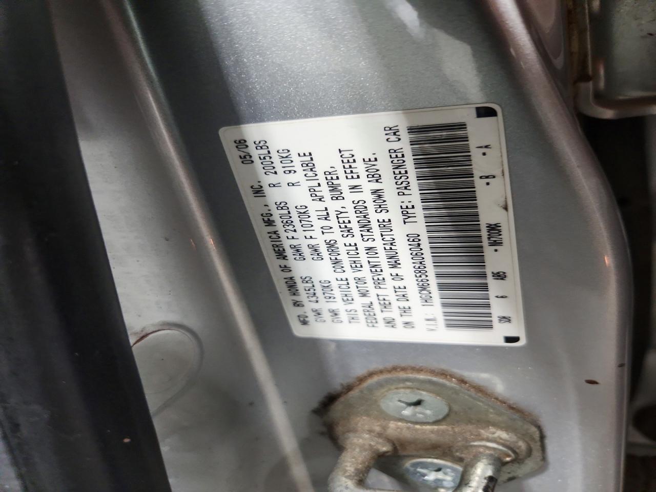 2006 HONDA ACCORD