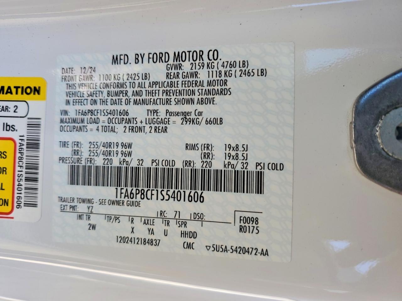 2025 FORD MUSTANG