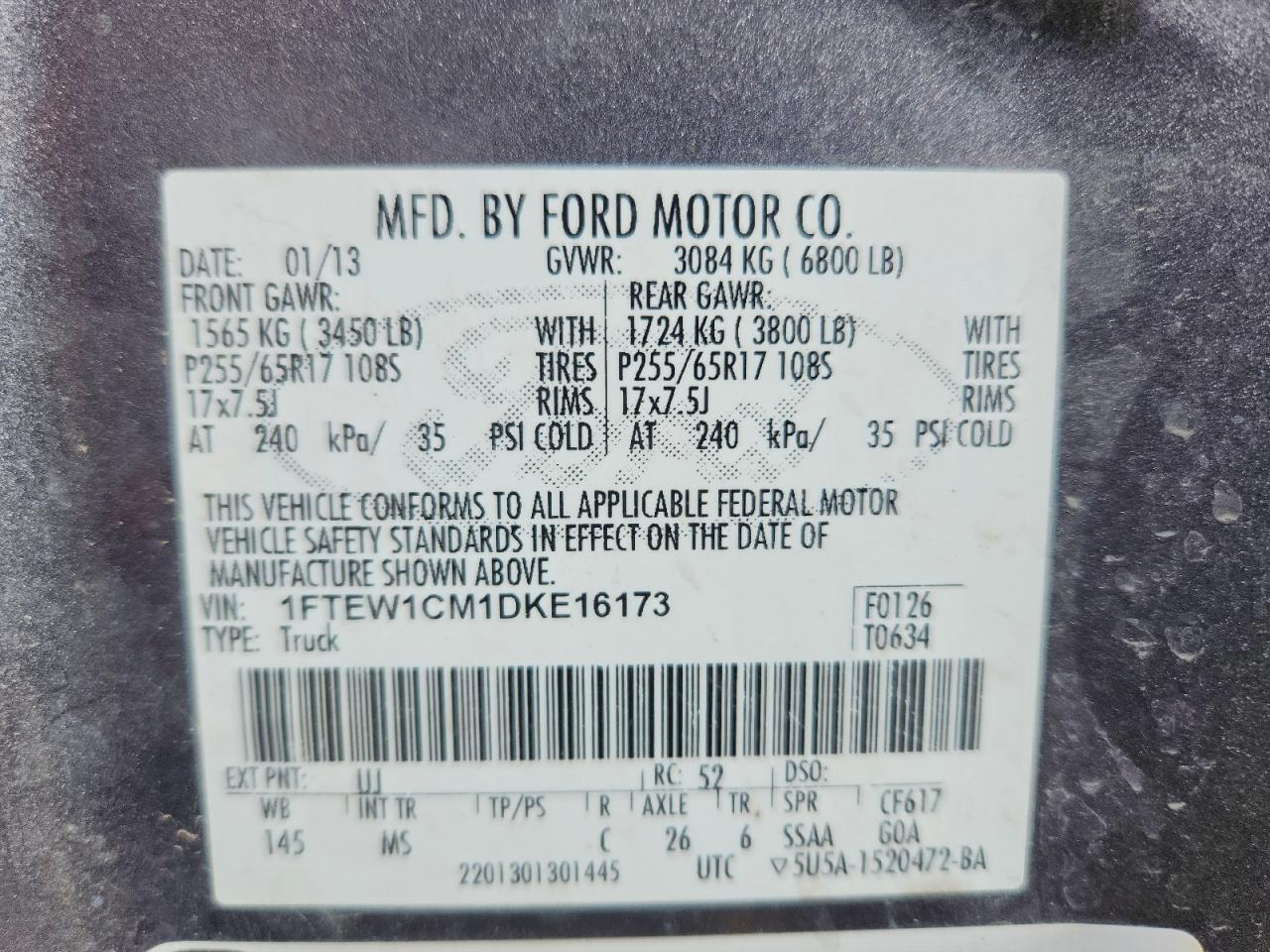 2013 FORD F-150 Lightning