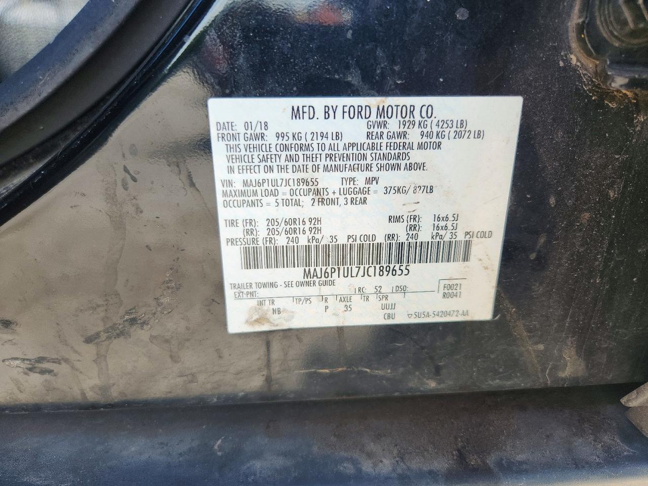 2018 FORD EcoSport