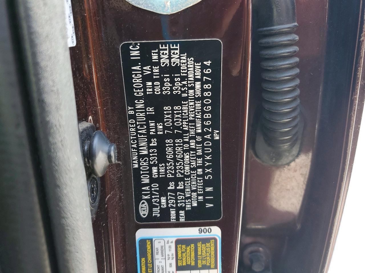 2011 KIA SORENTO