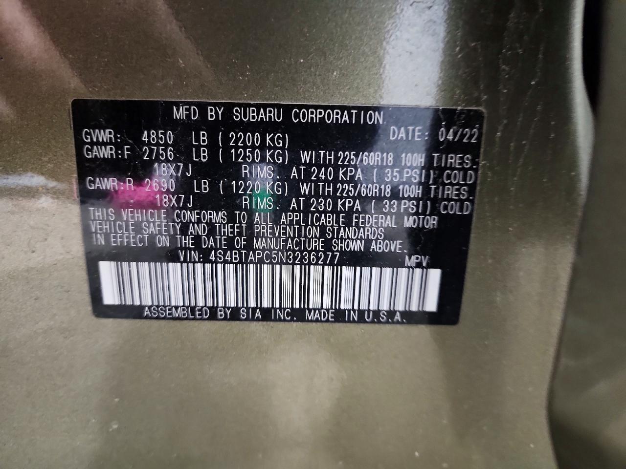 2022 SUBARU Outback