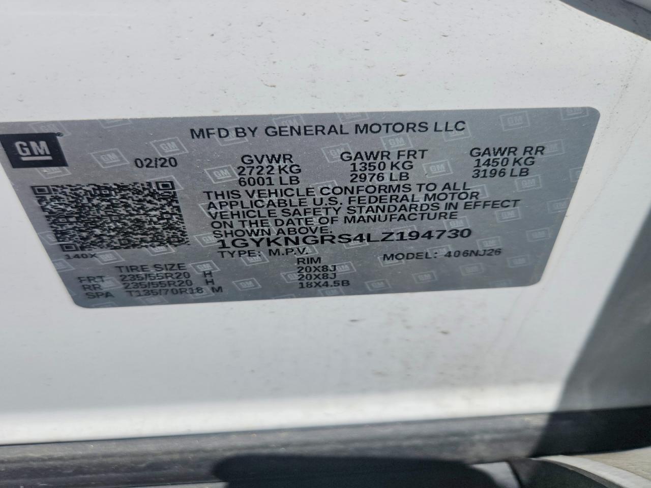 2020 CADILLAC XT5