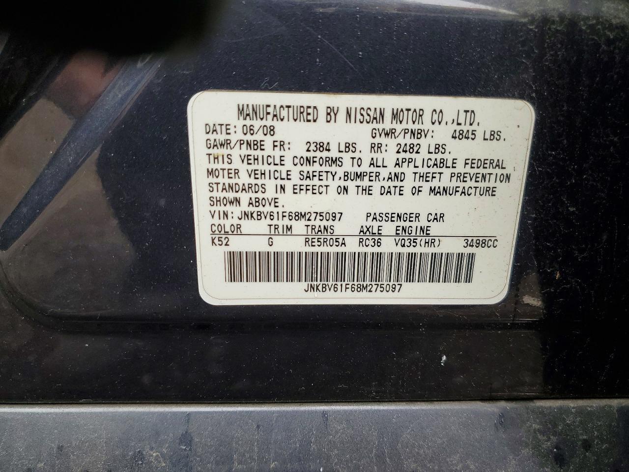 2008 INFINITI G35