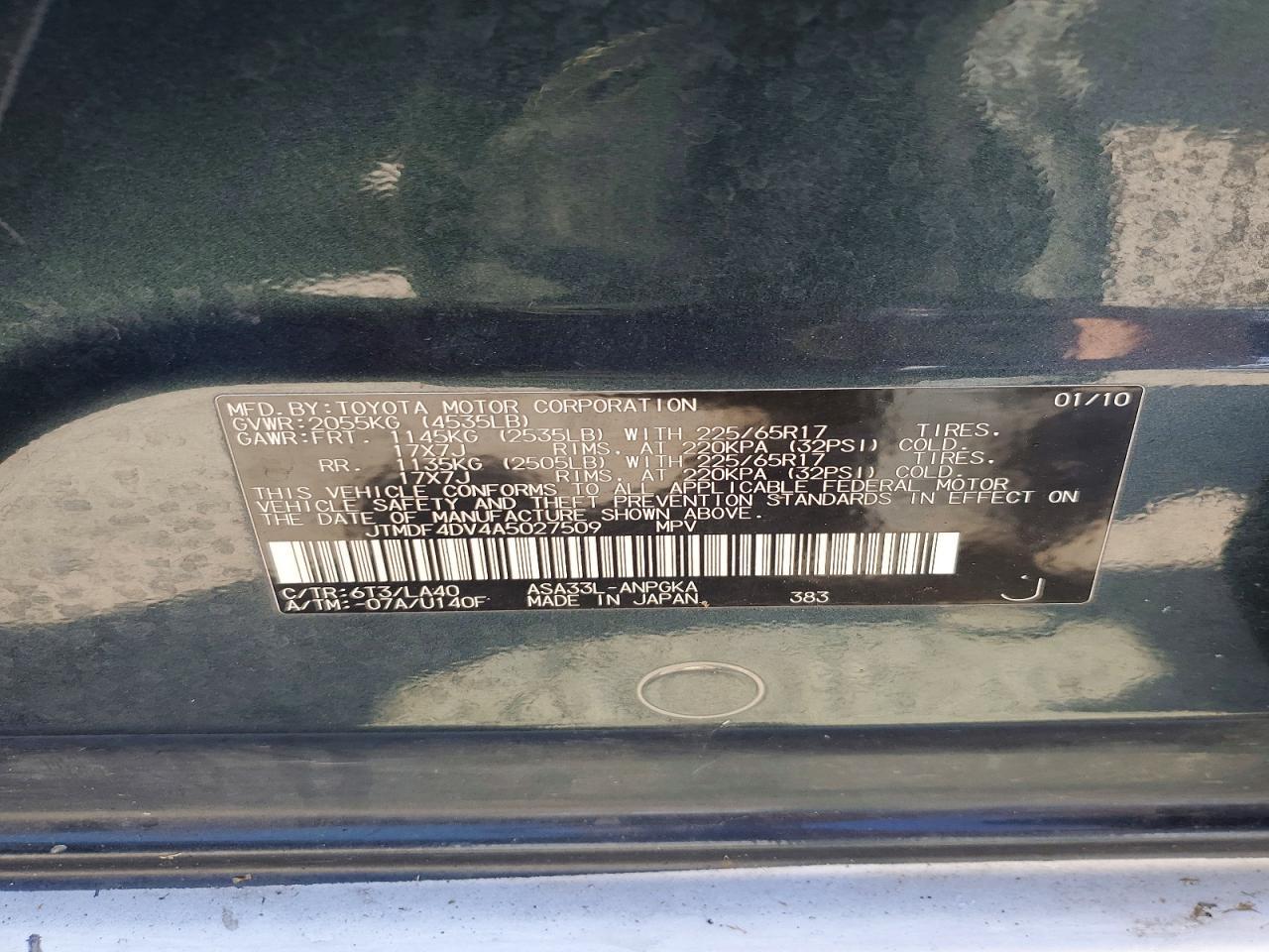 2010 TOYOTA RAV4