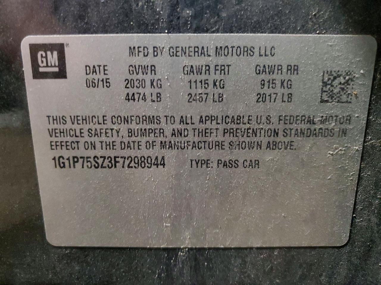 2015 CHEVROLET Crusie