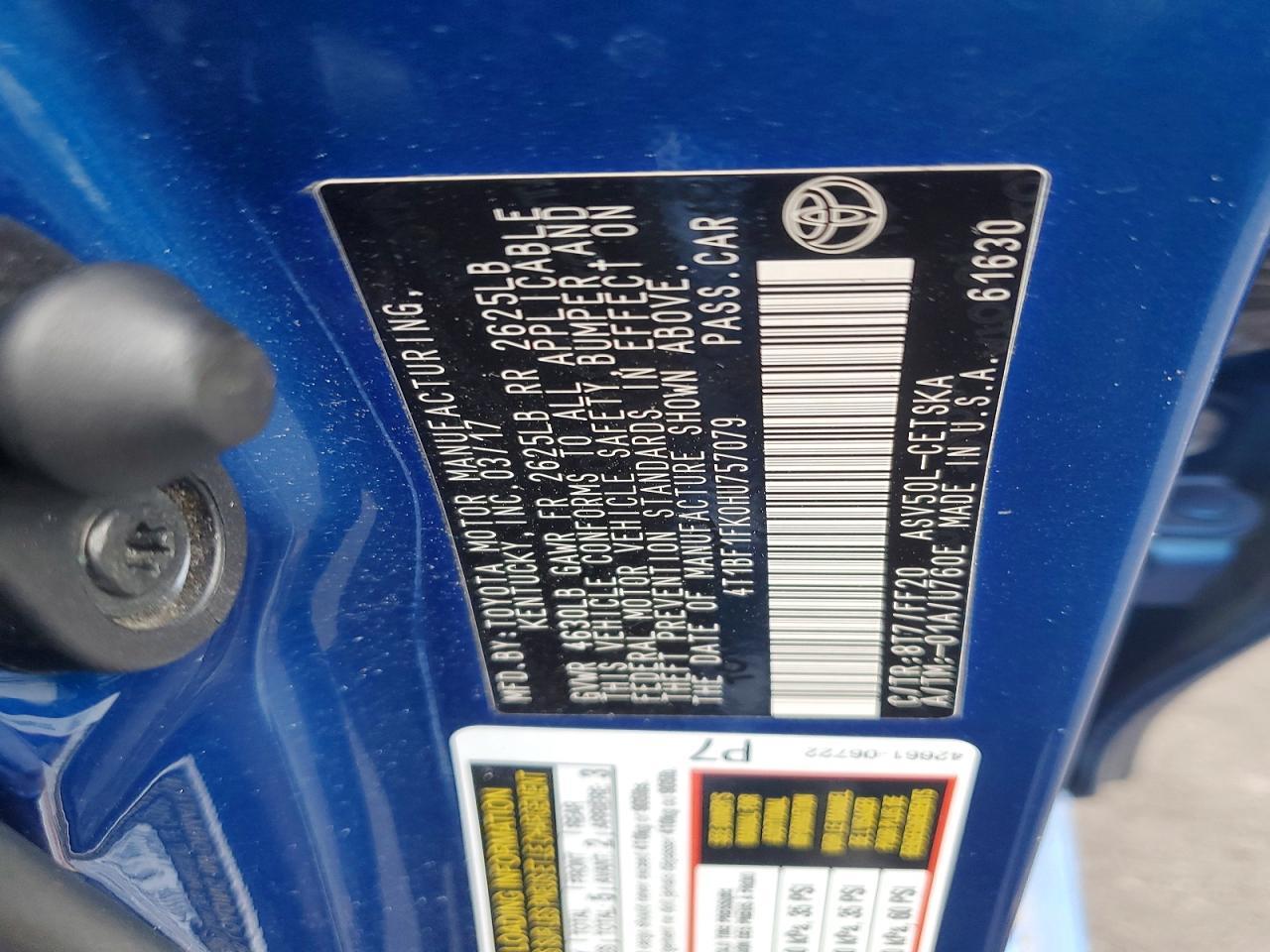 2017 TOYOTA CAMRY