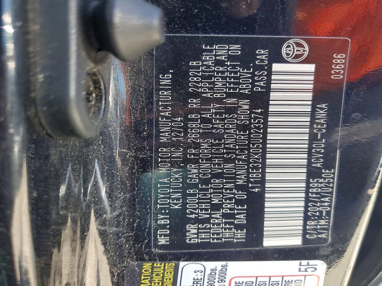 2005 TOYOTA CAMRY