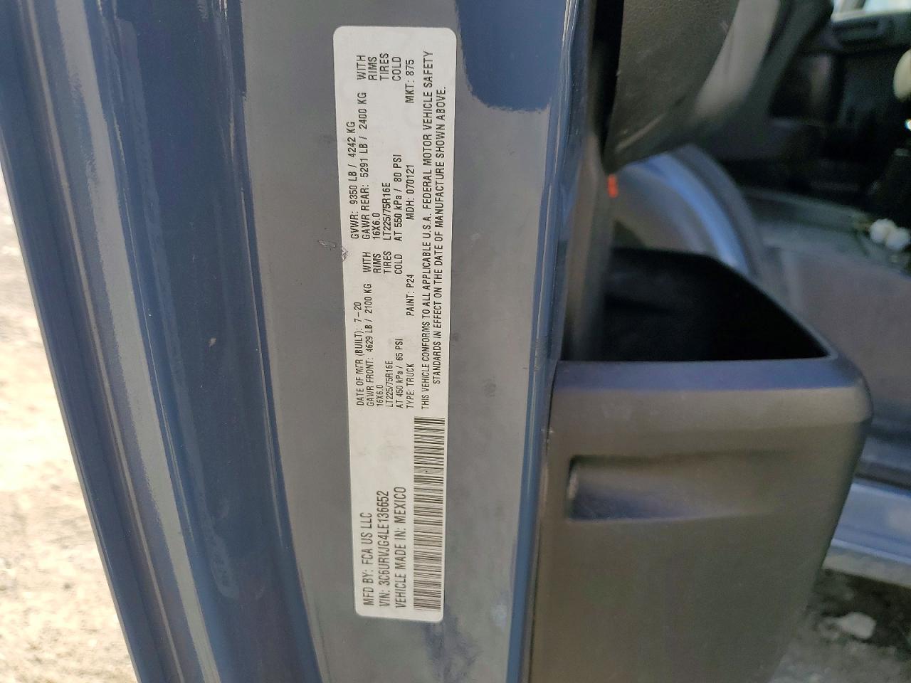 2020 RAM ProMaster 3500