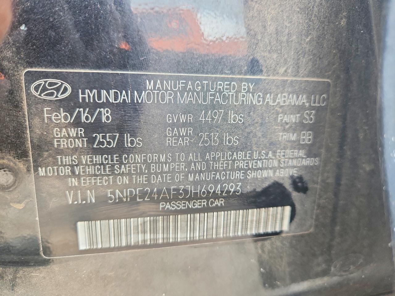 2018 HYUNDAI SONATA