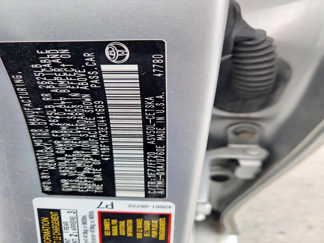 2014 TOYOTA CAMRY