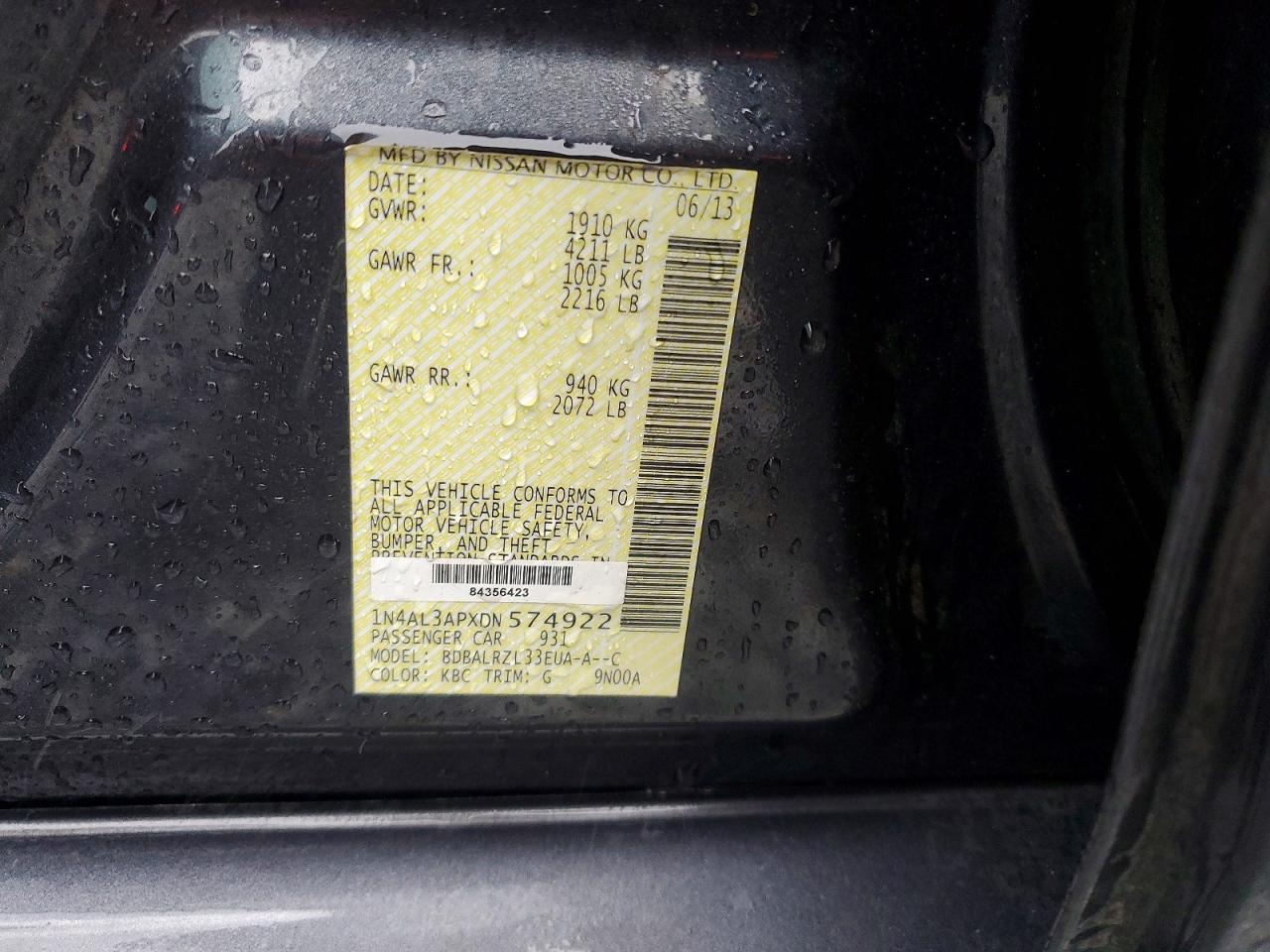 2013 NISSAN ALTIMA