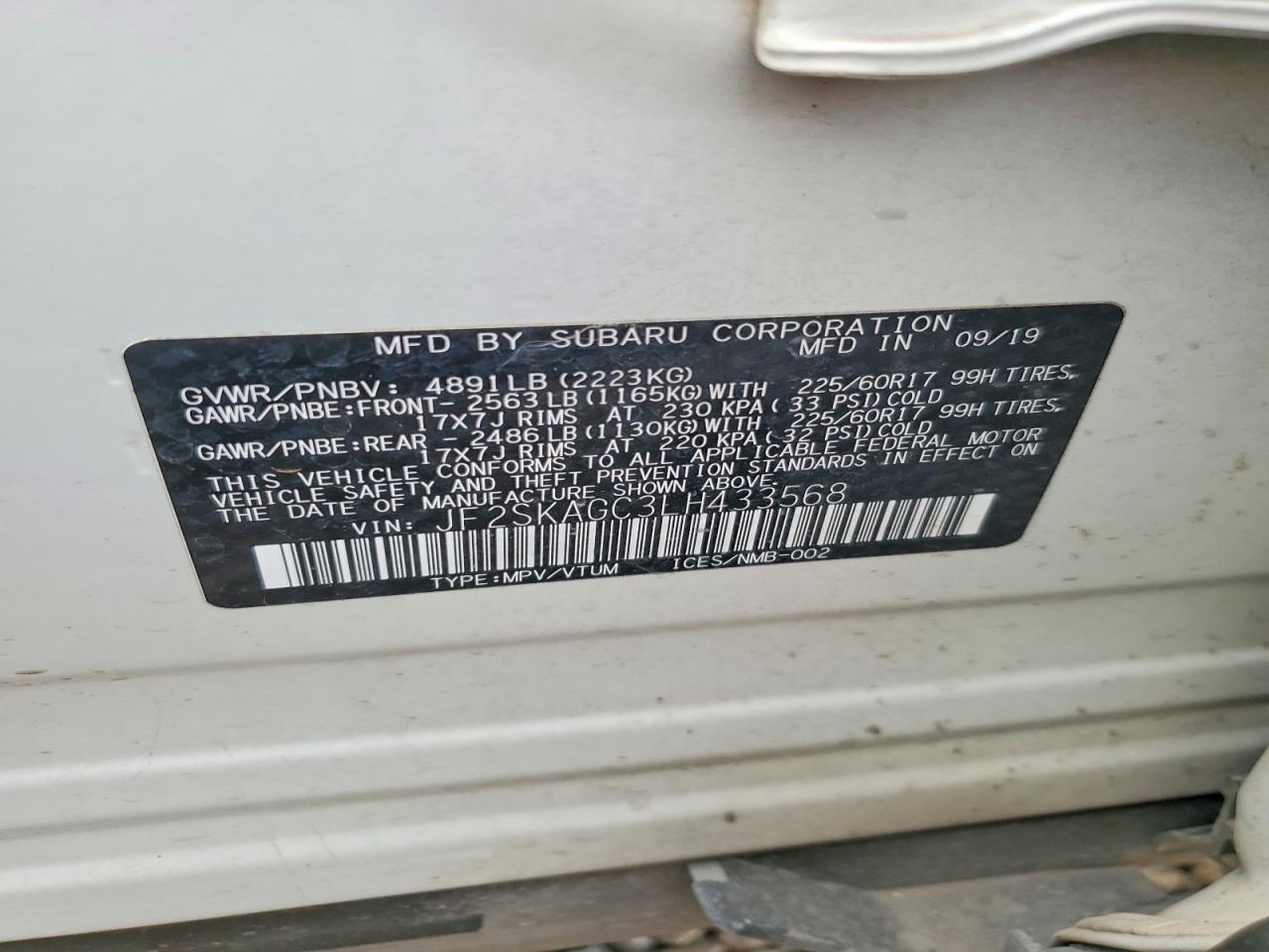 2020 SUBARU FORESTER