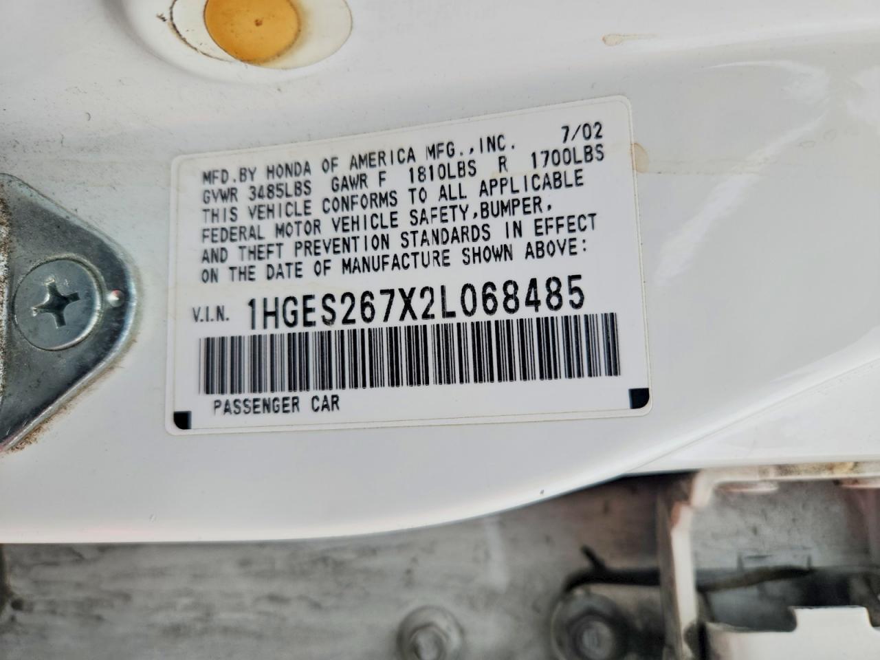 2002 HONDA CIVIC