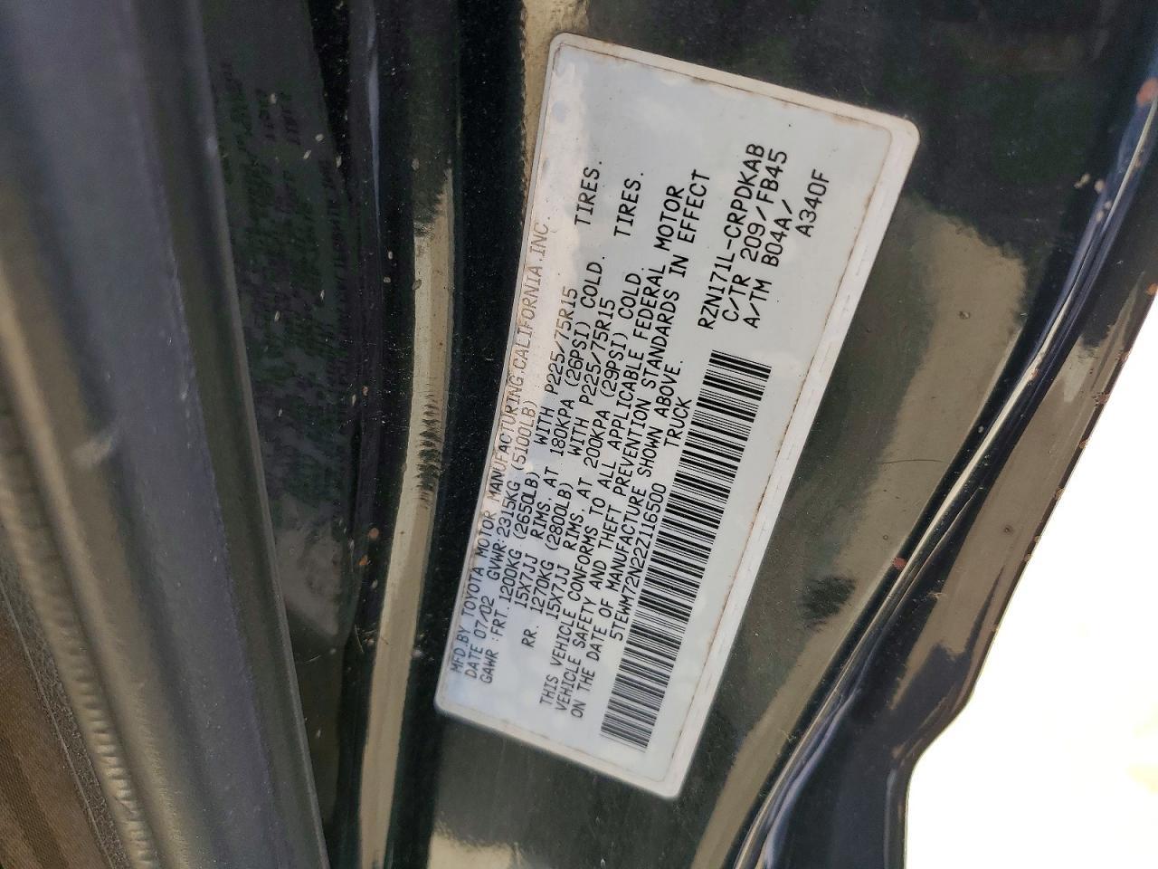 2002 TOYOTA TACOMA