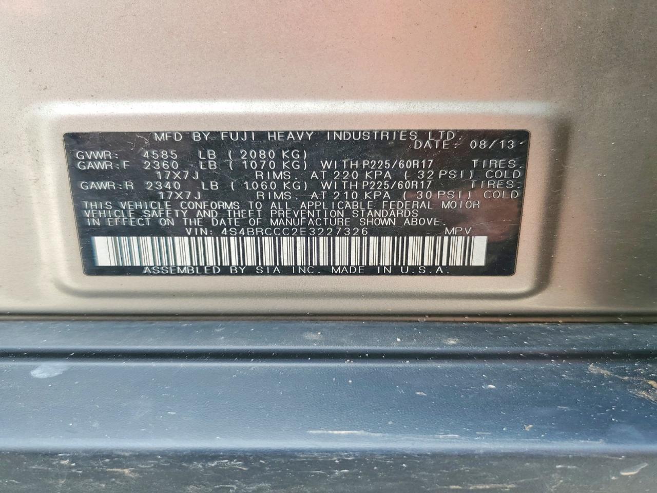 2014 SUBARU Outback
