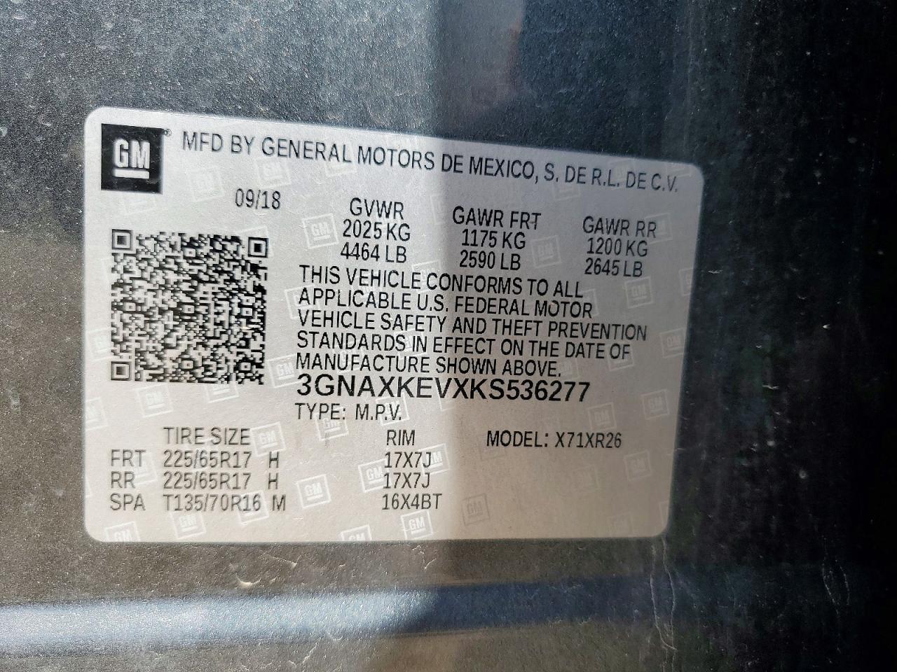 2019 CHEVROLET EQUINOX
