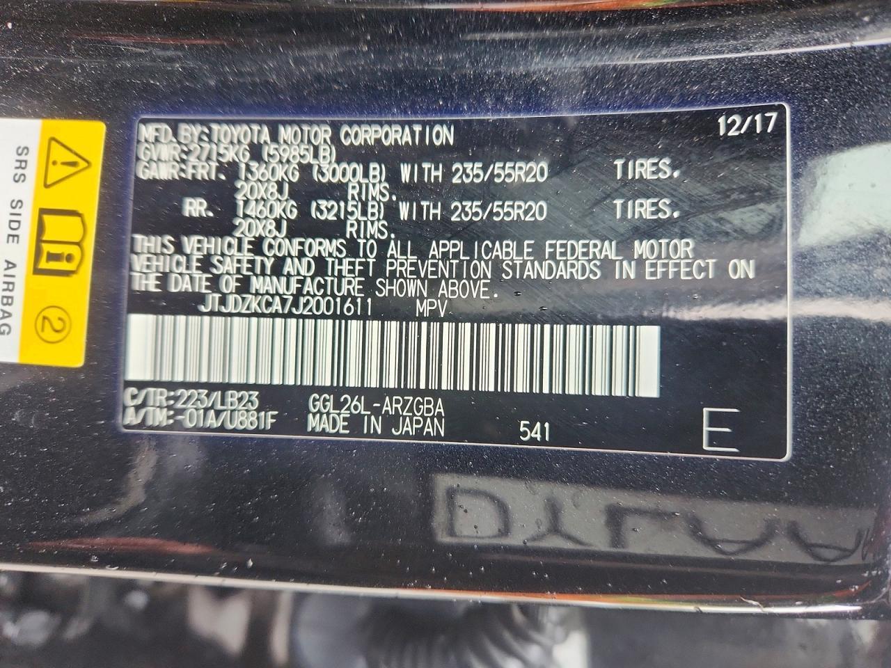 2018 LEXUS RX 350L