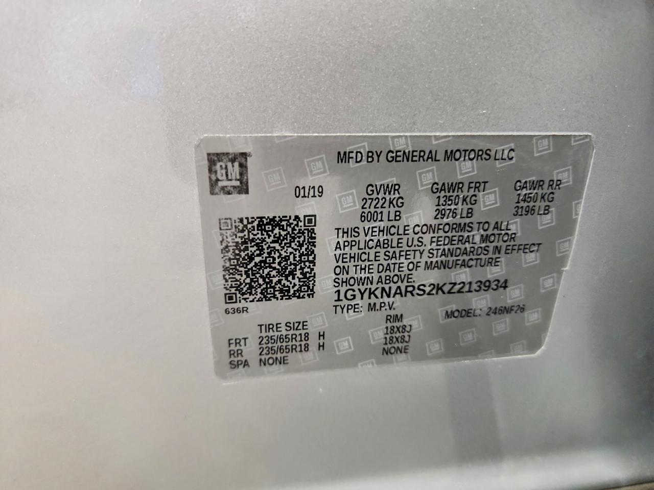 2019 CADILLAC XT5