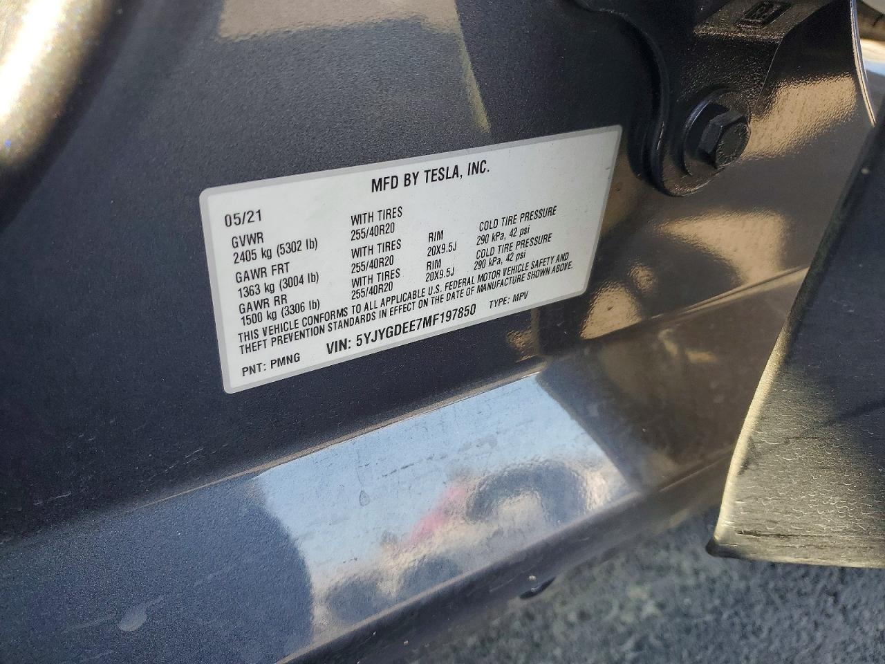 2021 TESLA MODEL Y