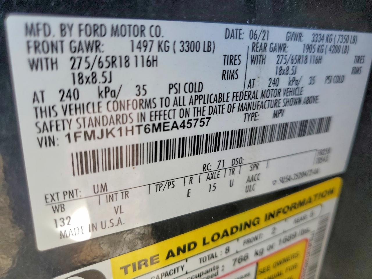 2021 FORD Expedition