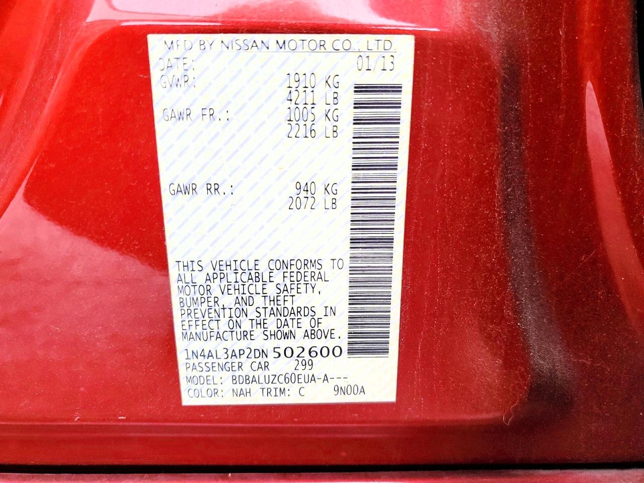 2013 NISSAN ALTIMA