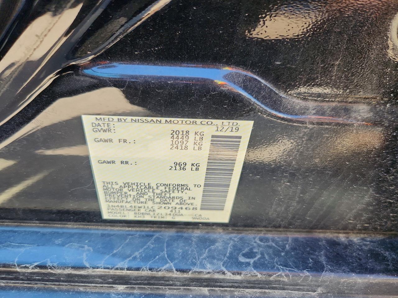 2020 NISSAN ALTIMA