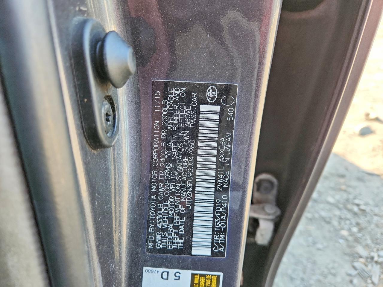 2016 TOYOTA PRIUS V