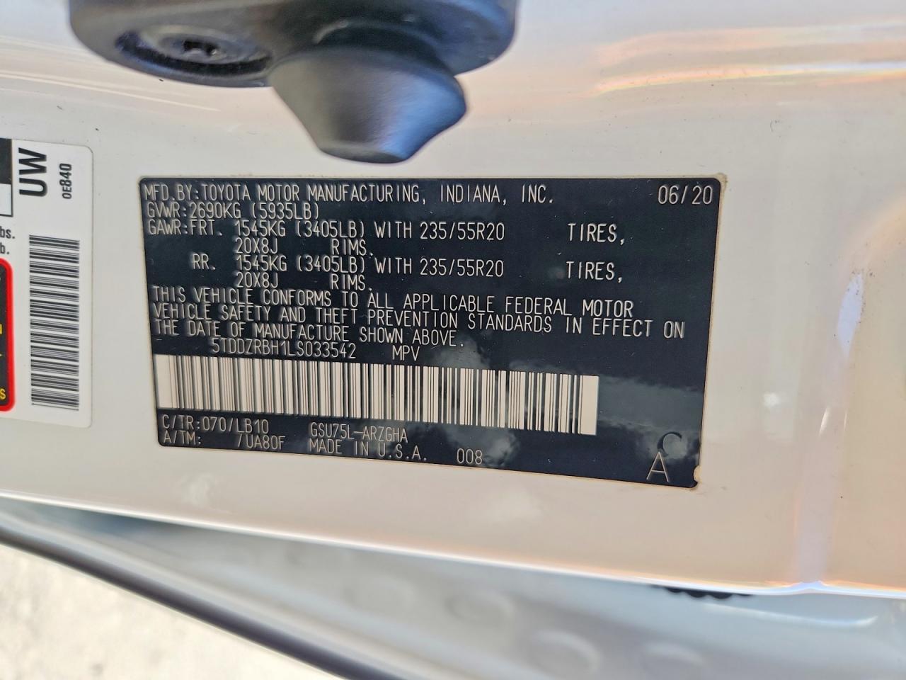 2020 TOYOTA HIGHLANDER