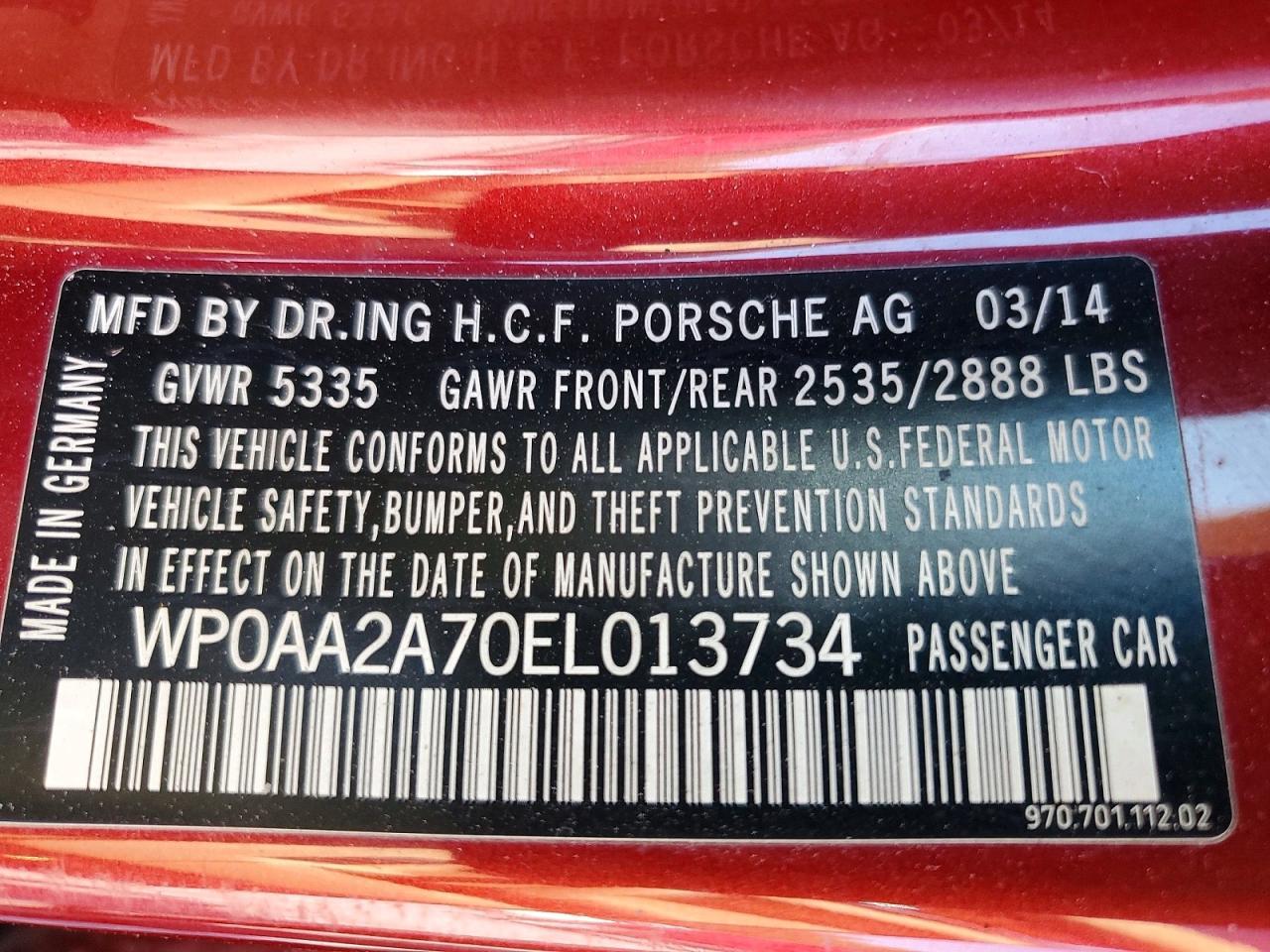 2014 PORSCHE Panamera