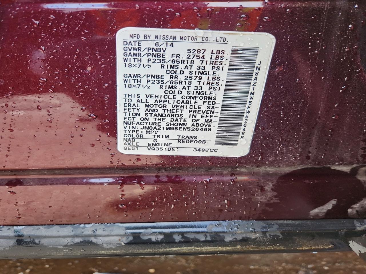 2014 NISSAN MURANO