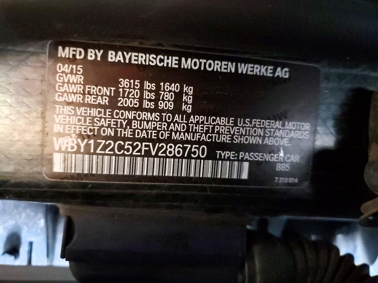 2015 BMW I3