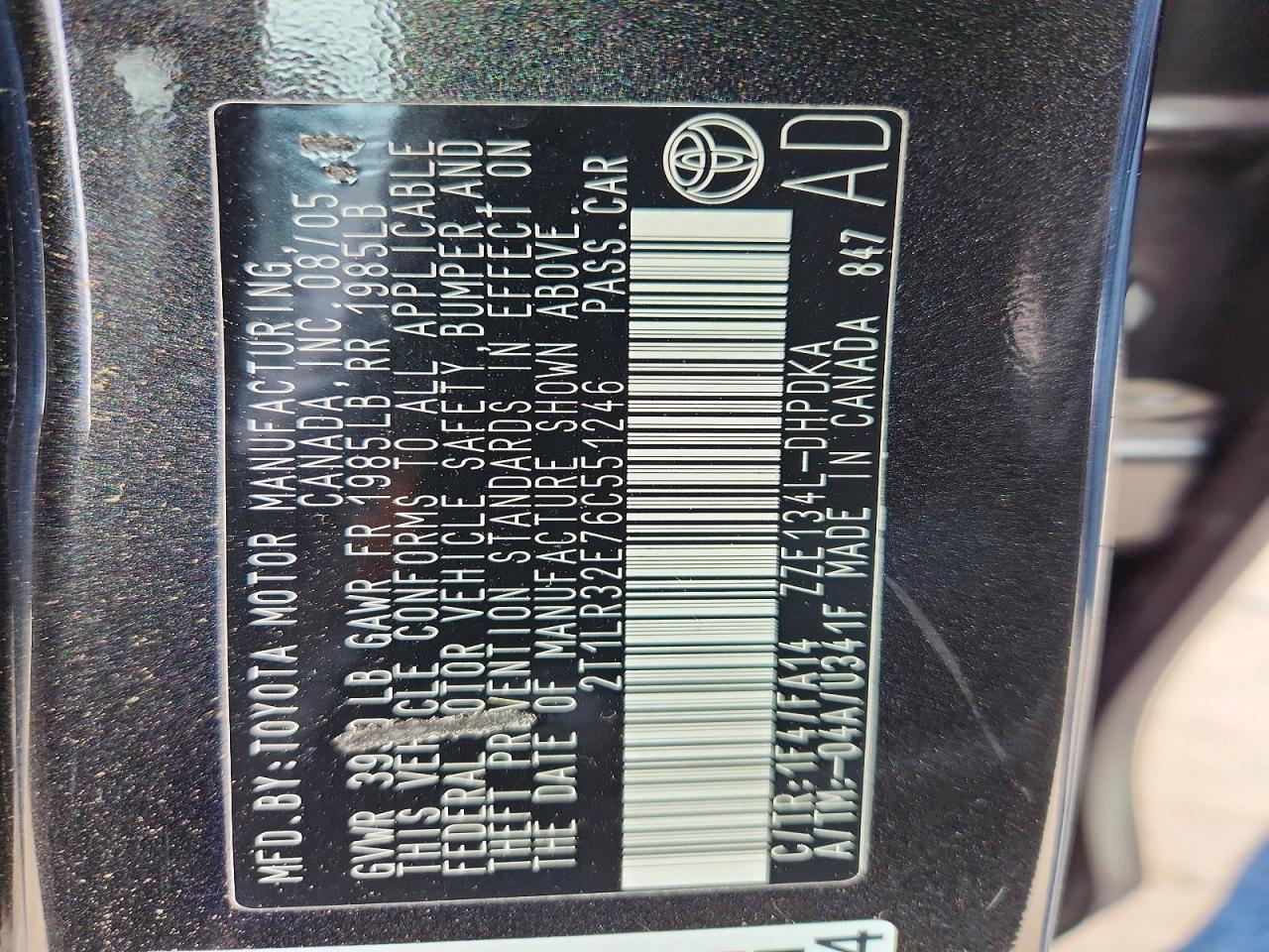 2006 TOYOTA MATRIX
