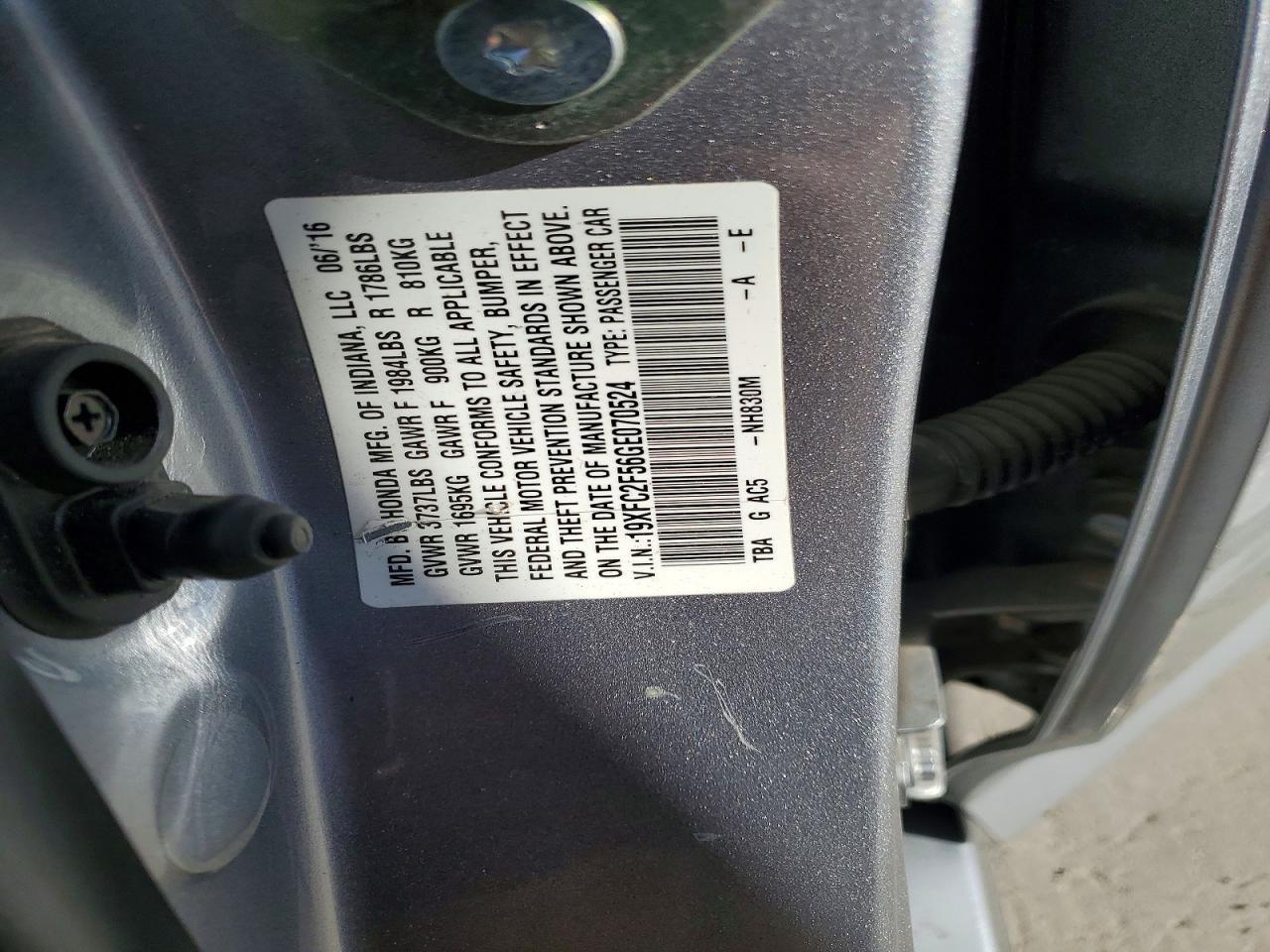 2016 HONDA CIVIC