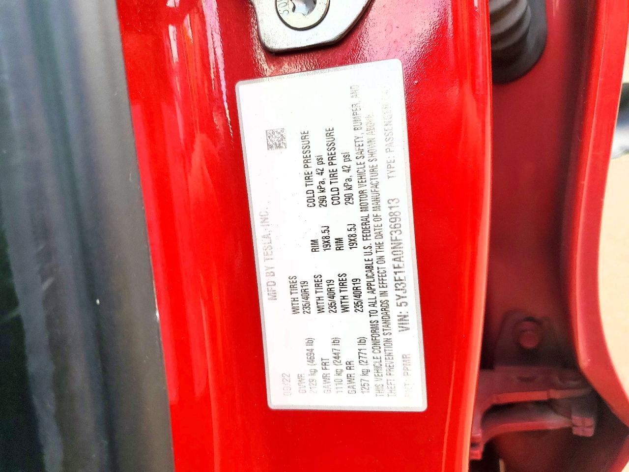 2022 TESLA MODEL 3