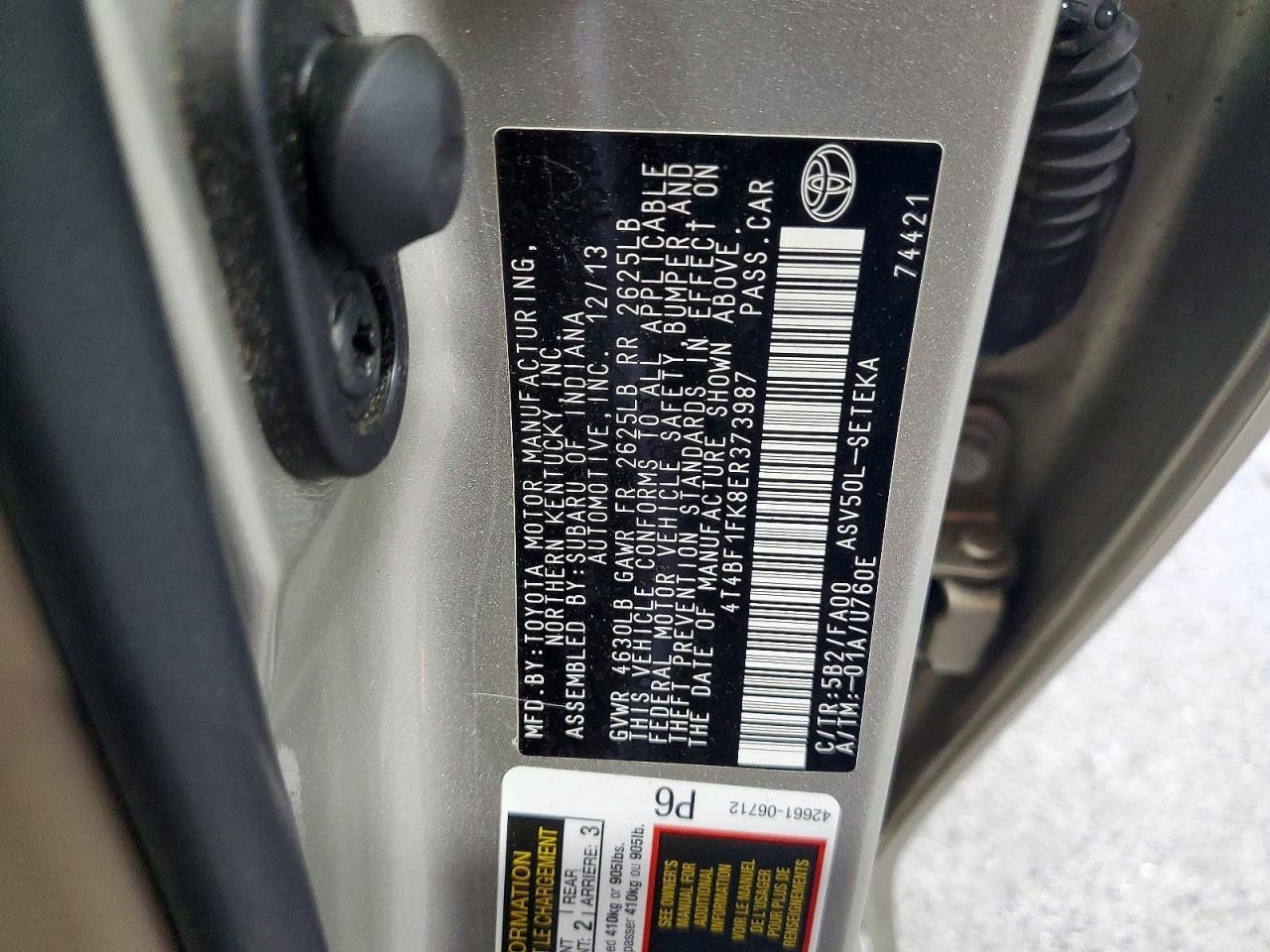 2014 TOYOTA CAMRY