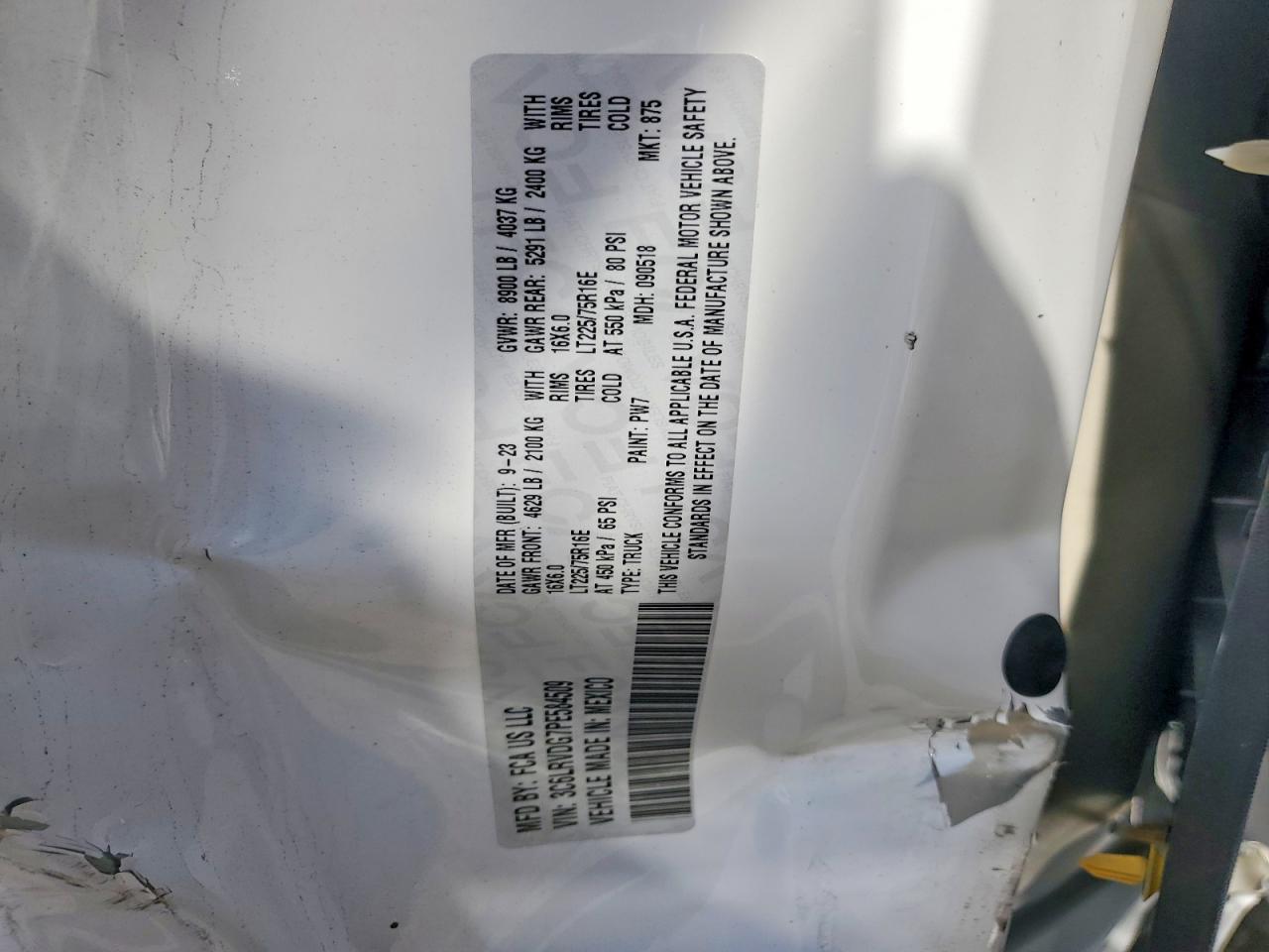 2023 RAM ProMaster 2500