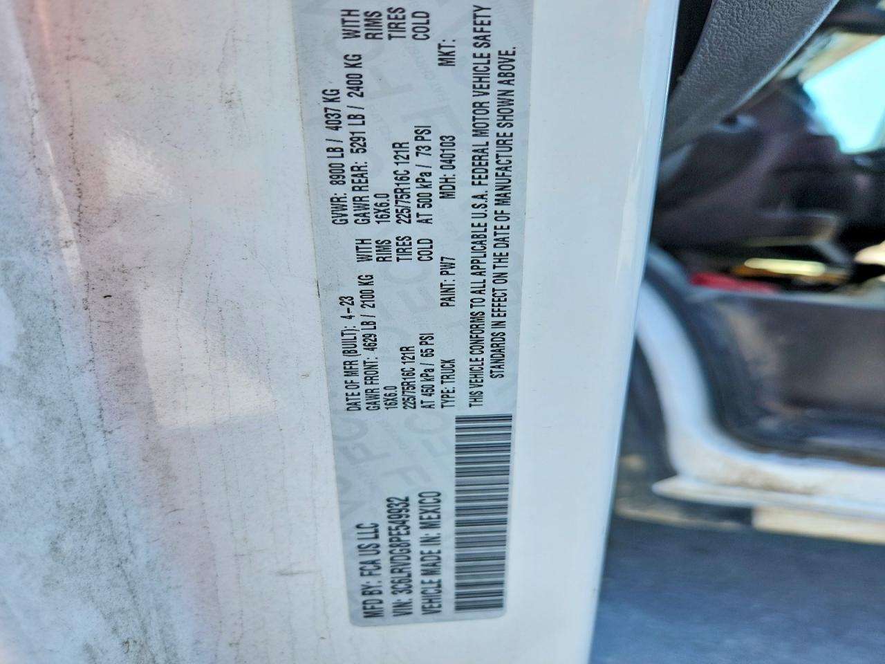 2023 RAM ProMaster 2500