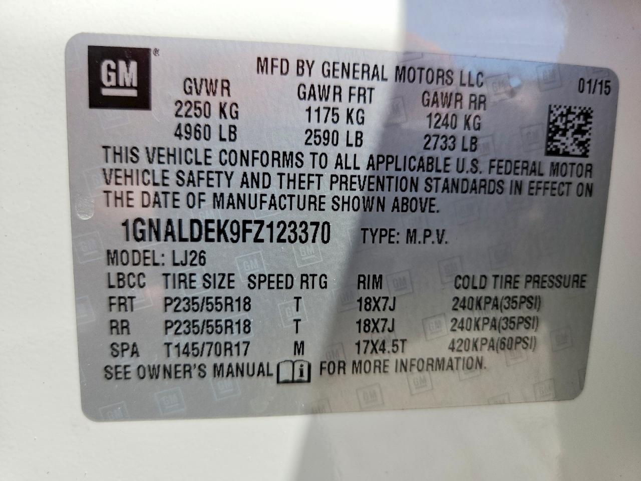 2015 CHEVROLET EQUINOX