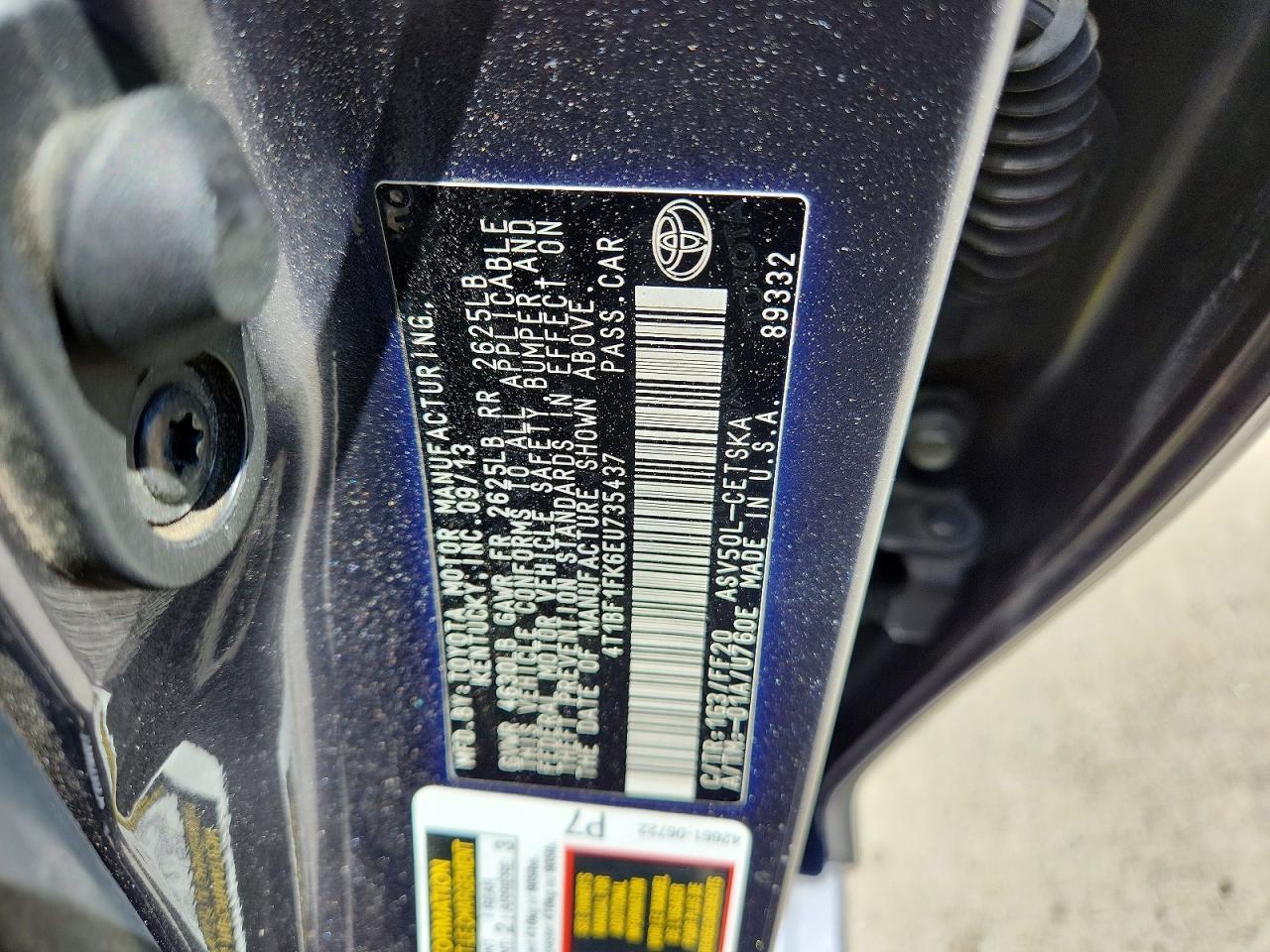 2014 TOYOTA CAMRY