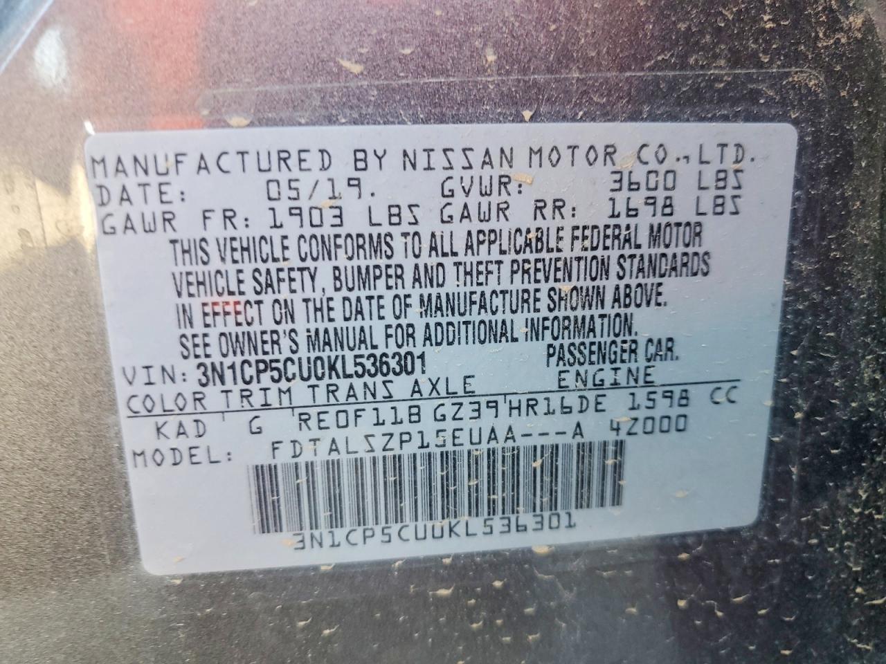 2019 NISSAN KICKS