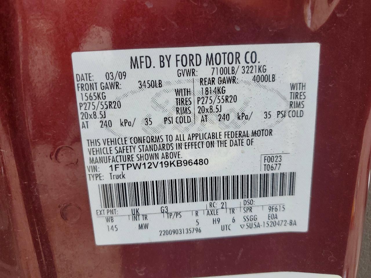 2009 FORD F-150 Lightning